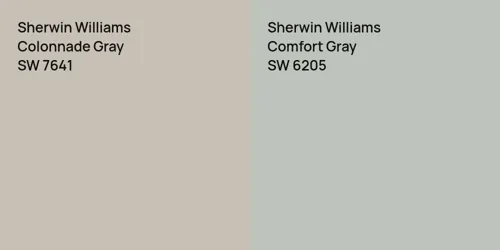 SW 7641 Colonnade Gray vs SW 6205 Comfort Gray