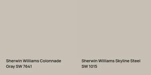 SW 7641 Colonnade Gray vs SW 1015 Skyline Steel