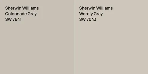 SW 7641 Colonnade Gray vs SW 7043 Wordly Gray