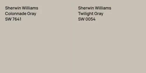 SW 7641 Colonnade Gray vs SW 0054 Twilight Gray