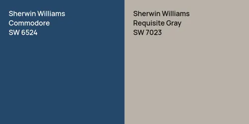 SW 6524 Commodore vs SW 7023 Requisite Gray