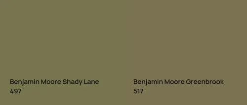 Benjamin Moore Shady Lane vs. Benjamin Moore Limestone comparison