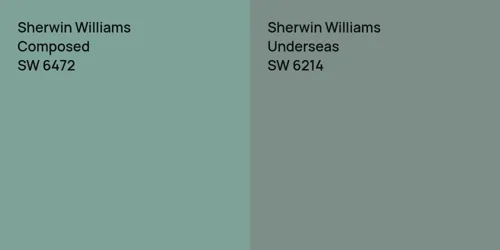 SW 6472 Composed vs SW 6214 Underseas