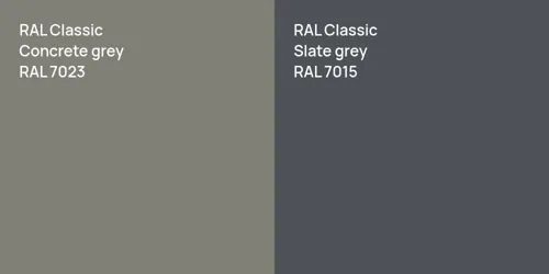 RAL 7023  Concrete grey vs RAL 7015  Slate grey