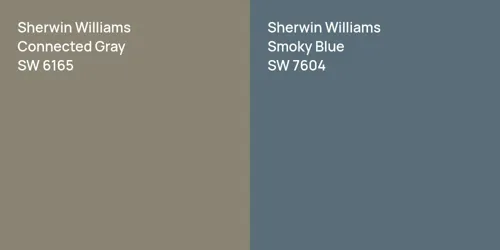 SW 6165 Connected Gray vs SW 7604 Smoky Blue