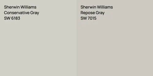 SW 6183 Conservative Gray vs SW 7015 Repose Gray