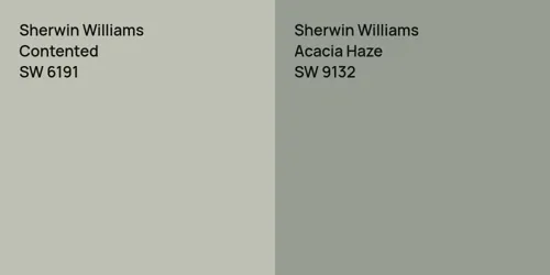 SW 6191 Contented vs SW 9132 Acacia Haze