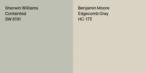 SW 6191 Contented vs HC-173 Edgecomb Gray