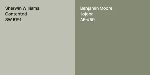 SW 6191 Contented vs AF-460 Jojoba