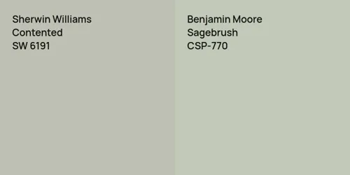 SW 6191 Contented vs CSP-770 Sagebrush