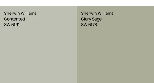 SW 6191 Contented vs SW 6178 Clary Sage