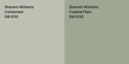 SW 6191 Contented vs SW 6192 Coastal Plain