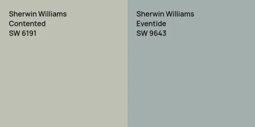 SW 6191 Contented vs SW 9643 Eventide