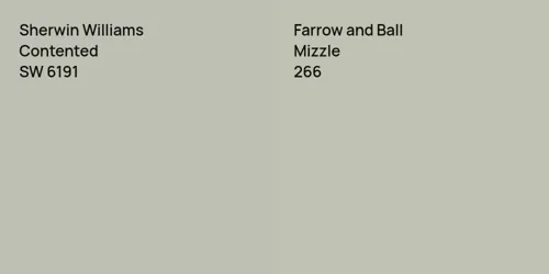 SW 6191 Contented vs 266 Mizzle