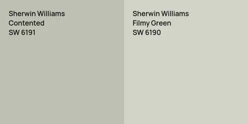 SW 6191 Contented vs SW 6190 Filmy Green