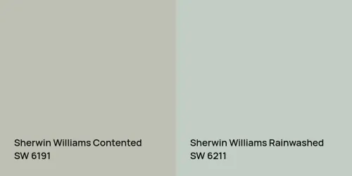 SW 6191 Contented vs SW 6211 Rainwashed