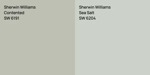 SW 6191 Contented vs SW 6204 Sea Salt