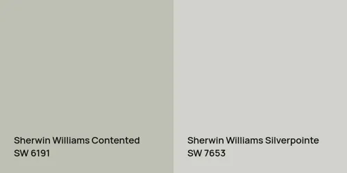 SW 6191 Contented vs SW 7653 Silverpointe