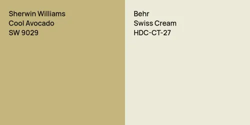 SW 9029 Cool Avocado vs HDC-CT-27 Swiss Cream