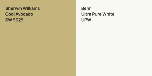 SW 9029 Cool Avocado vs UPW Ultra Pure White