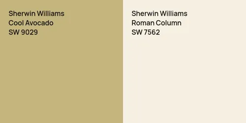 SW 9029 Cool Avocado vs SW 7562 Roman Column