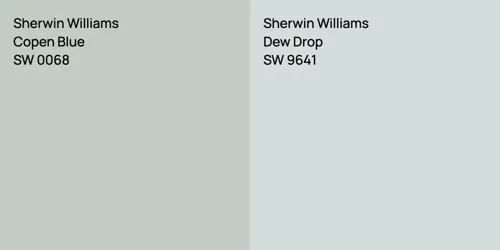 SW 0068 Copen Blue vs SW 9641 Dew Drop