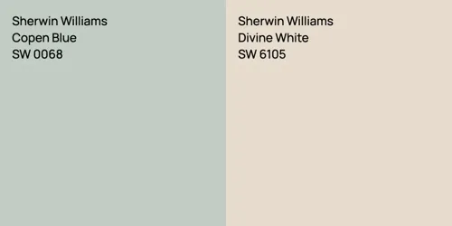 SW 0068 Copen Blue vs SW 6105 Divine White