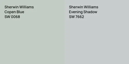 SW 0068 Copen Blue vs SW 7662 Evening Shadow