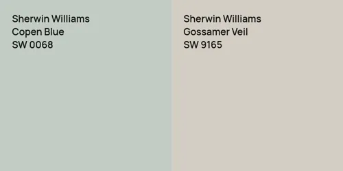 SW 0068 Copen Blue vs SW 9165 Gossamer Veil