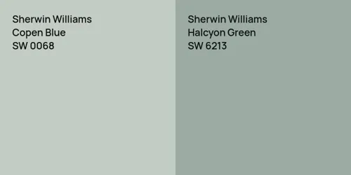 SW 0068 Copen Blue vs SW 6213 Halcyon Green