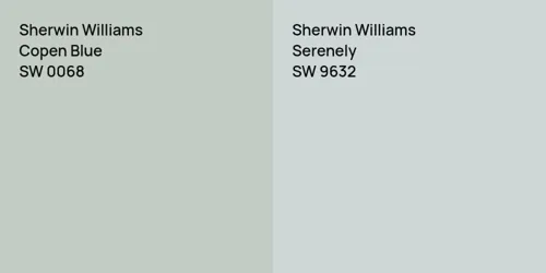 SW 0068 Copen Blue vs SW 9632 Serenely