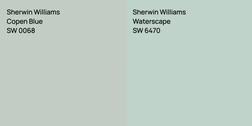 SW 0068 Copen Blue vs SW 6470 Waterscape