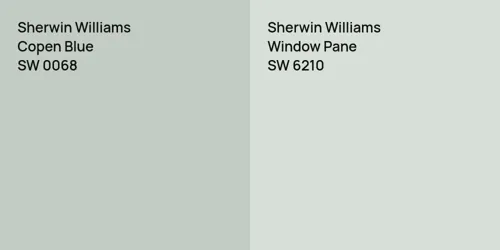 SW 0068 Copen Blue vs SW 6210 Window Pane