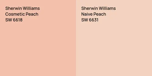 SW 6618 Cosmetic Peach vs SW 6631 Naive Peach