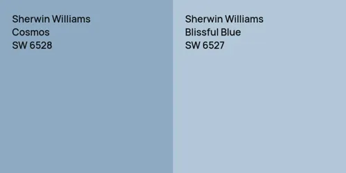 SW 6528 Cosmos vs SW 6527 Blissful Blue