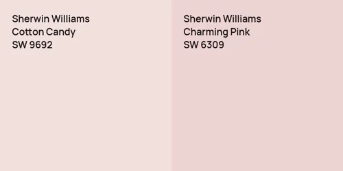 SW 9692 Cotton Candy vs SW 6309 Charming Pink