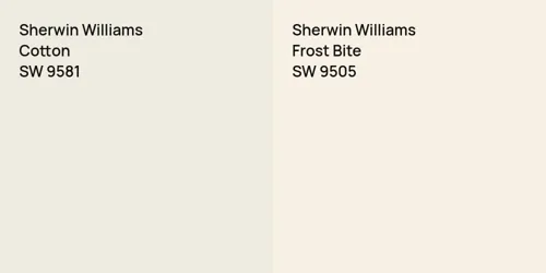 SW 9581 Cotton vs SW 9505 Frost Bite