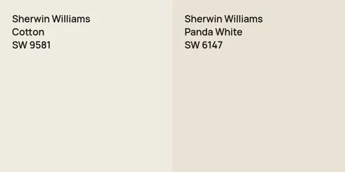 SW 9581 Cotton vs SW 6147 Panda White