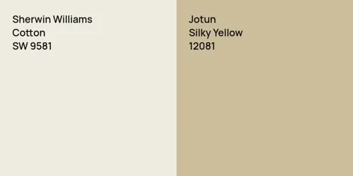 SW 9581 Cotton vs 12081 Silky Yellow