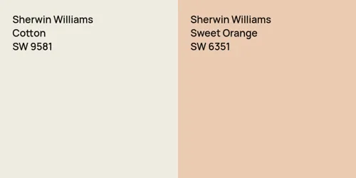 SW 9581 Cotton vs SW 6351 Sweet Orange