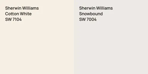 SW 7104 Cotton White vs SW 7004 Snowbound