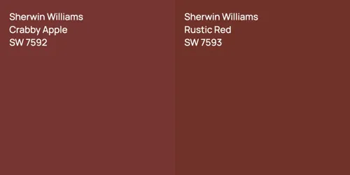 SW 7592 Crabby Apple vs SW 7593 Rustic Red