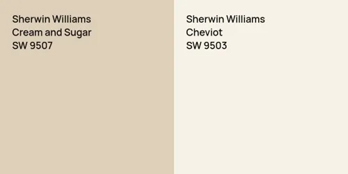 SW 9507 Cream and Sugar vs SW 9503 Cheviot