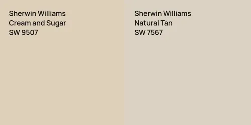 SW 9507 Cream and Sugar vs SW 7567 Natural Tan