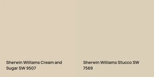 SW 9507 Cream and Sugar vs SW 7569 Stucco