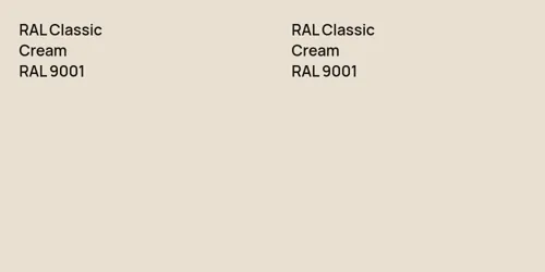 RAL 9001  Cream vs RAL 9001  Cream