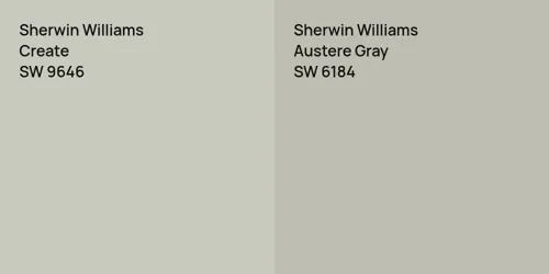 SW 9646 Create vs SW 6184 Austere Gray