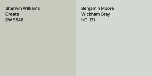 SW 9646 Create vs HC-171 Wickham Gray