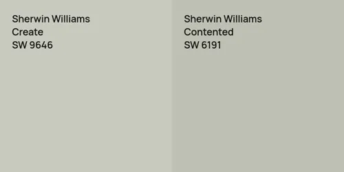 SW 9646 Create vs SW 6191 Contented