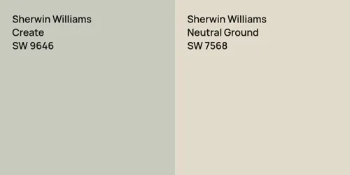 SW 9646 Create vs SW 7568 Neutral Ground